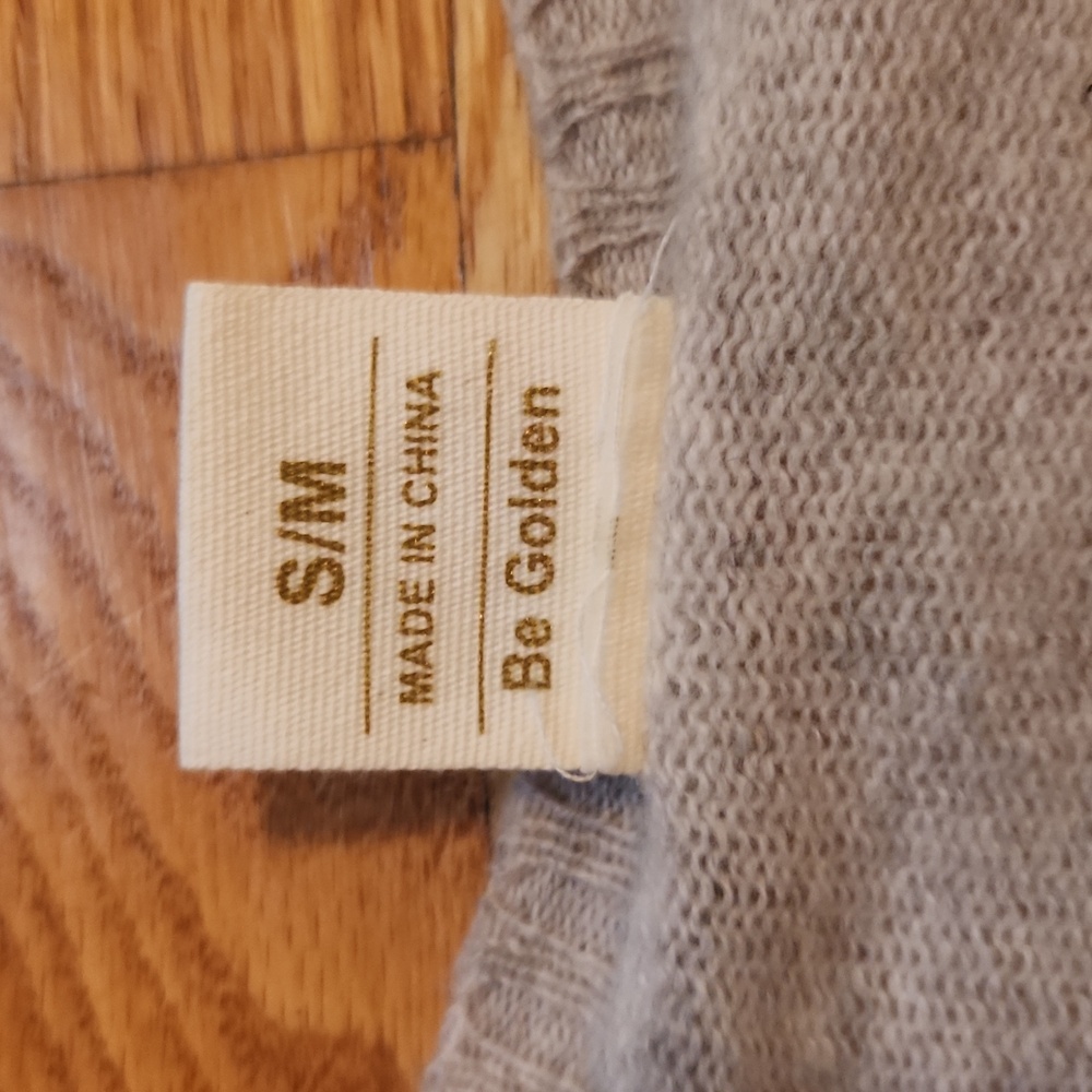 S/M "The Ocean Made Me Salty" Cashmere Sweater - Golden Sun NWOT - Picture 3 of 5